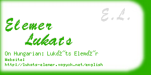 elemer lukats business card